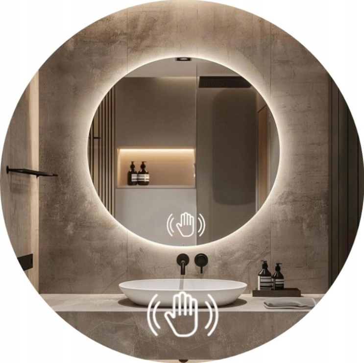 Apvalus LED veidrodis Circe