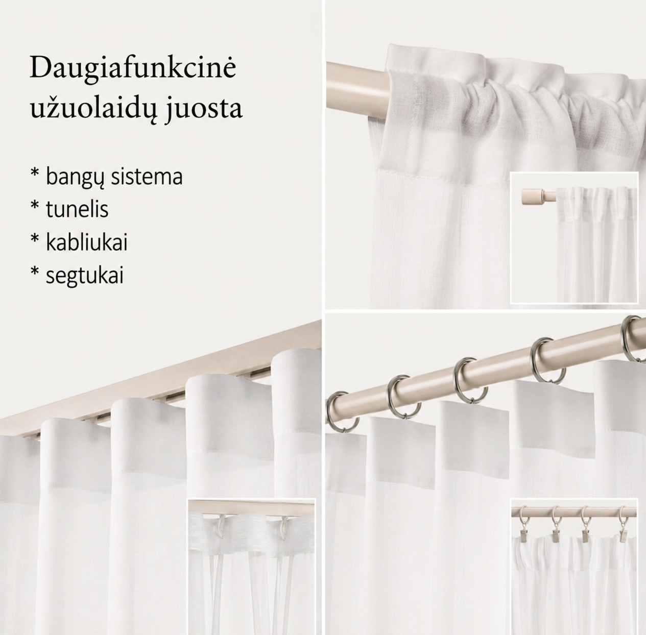 Dieninė užuolaida Modern Novelia